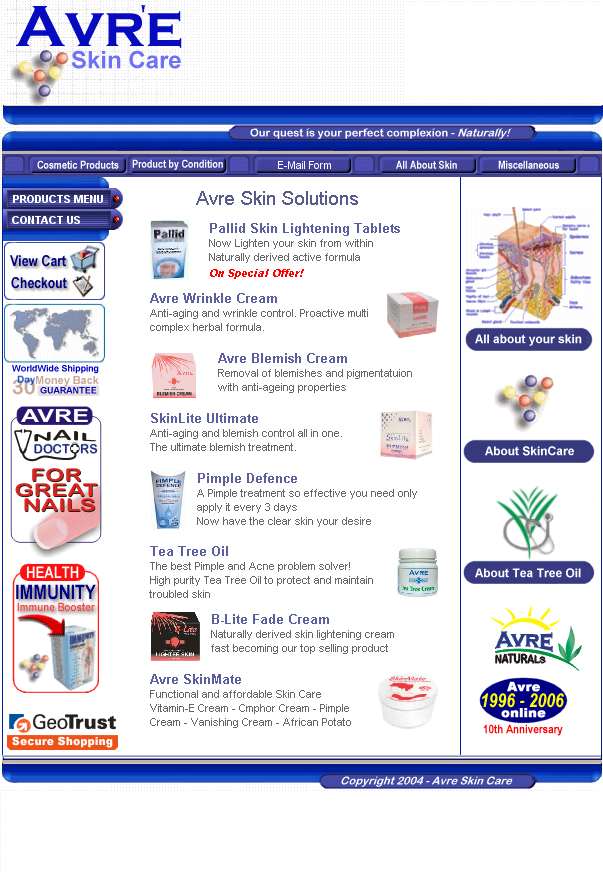 Click here for Avre Skincare Products